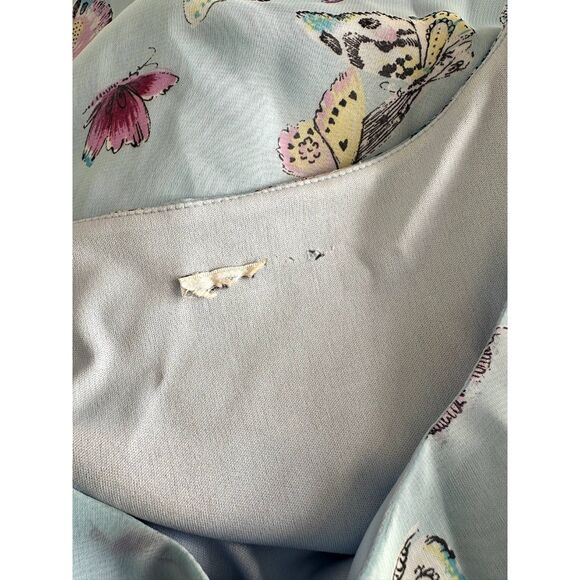 Vintage Y2K Amy Byer Blue Butterfly Print Chiffon Dress size Juniors Medium - Picture 3 of 7